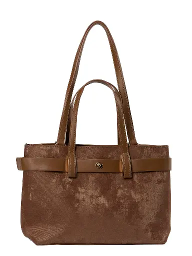 [LB2621-BRN] Bolso Tipo Tote LB Carola Café