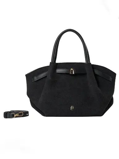 [LB2627-BK] Bolso LB Tipo Hobo Marcela Negro