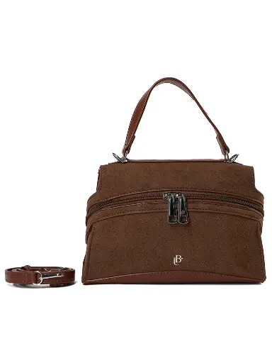 [LB2628-BRN] Bolso LB Mini Satchel Rowana Café