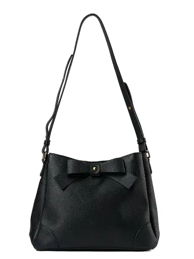 [LB2613-BK] Bolso LB Tipo Bandolero Karl Negro