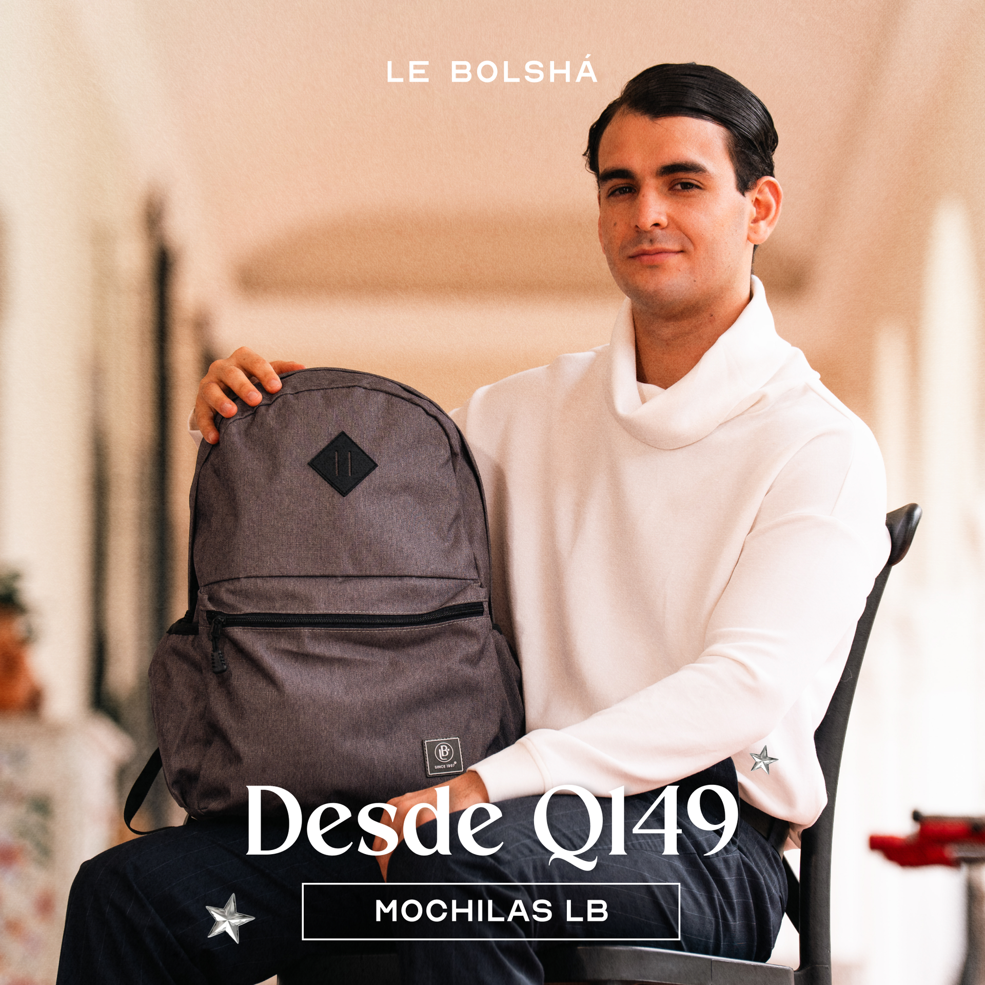 Mochila LB Juvenil Basic Gris