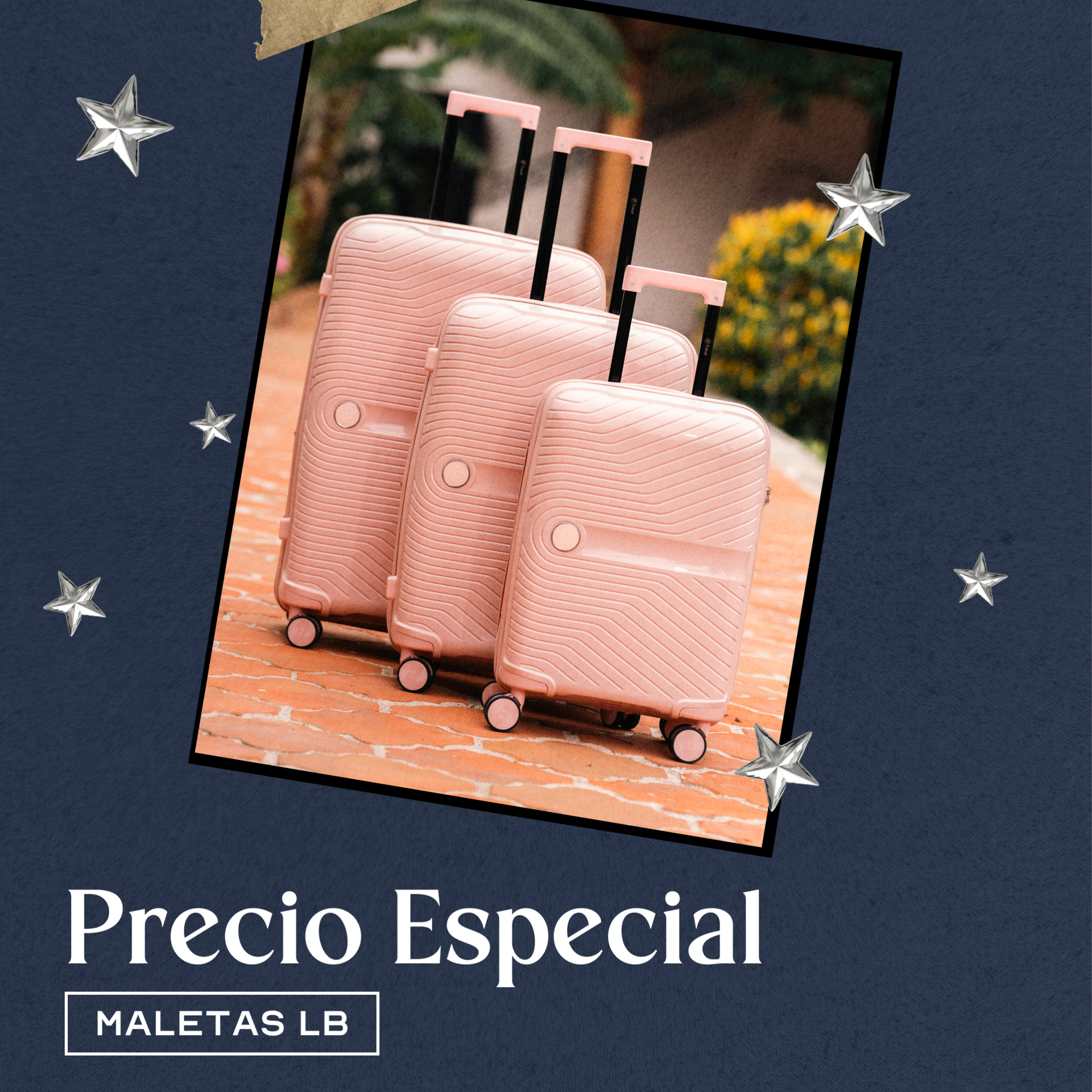 Set De Maletas LB Oser Rosado