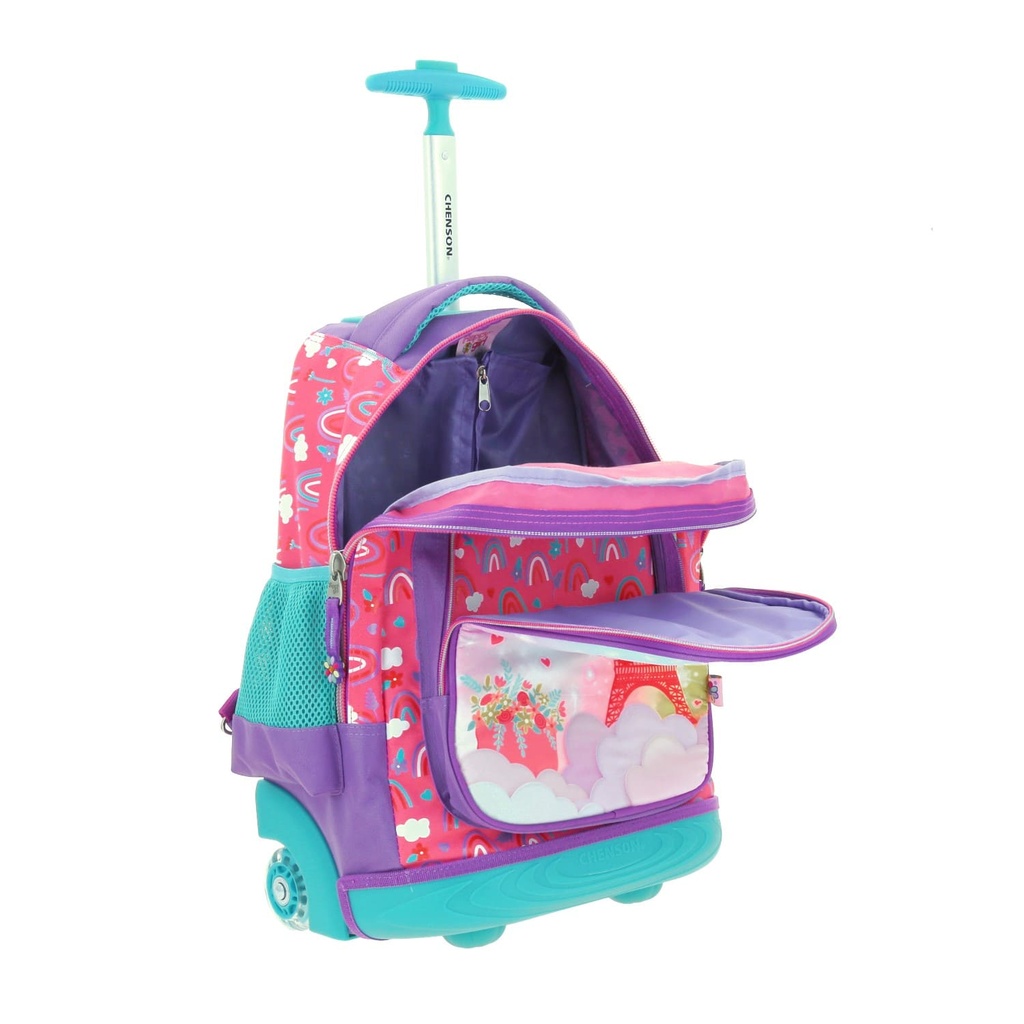 Mochila Con Rodos Chenson Happy Girl Paris