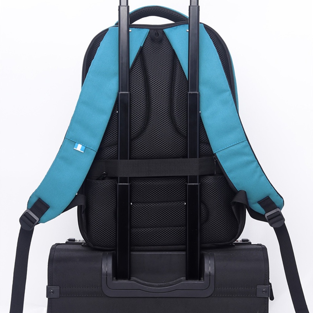 MOCHILA MOLVU CELESTE NEGRO