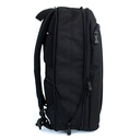MOCHILA DE ESPALDA EXPANDIBLE NEGRA