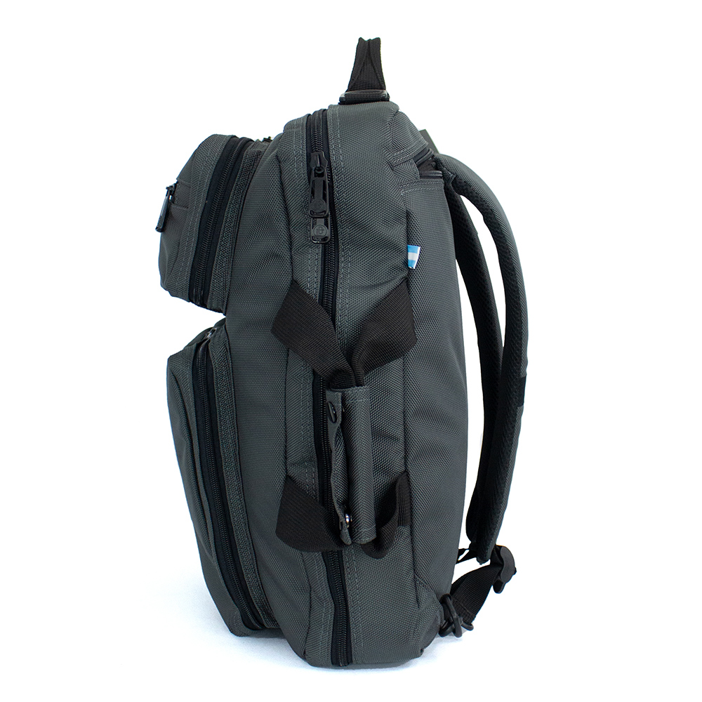 PORTAFOLIO TIPO MOCHILA GRIS