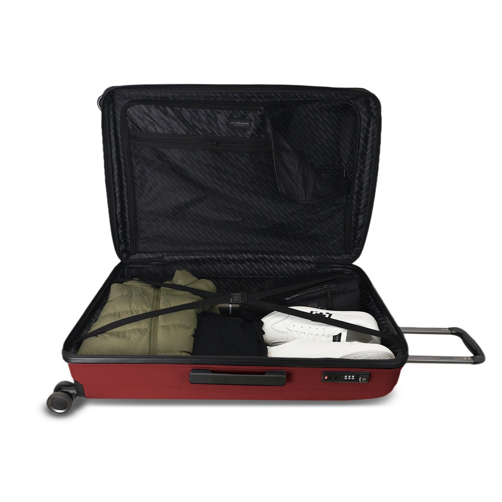 Maleta Swissbrand Askar Dark Red 28"