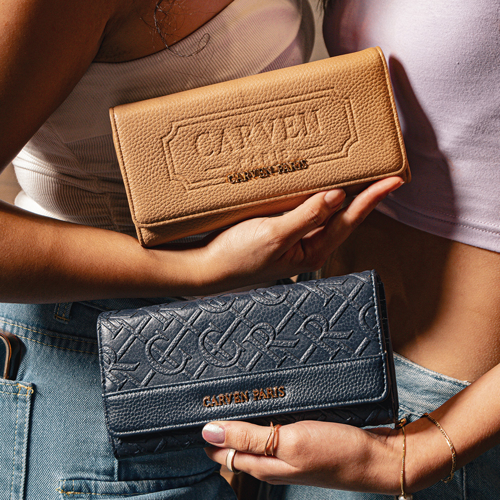 Billetera Carven Navy Relief