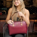  Bolso LB Tipo Satchel Nay Burdeos
