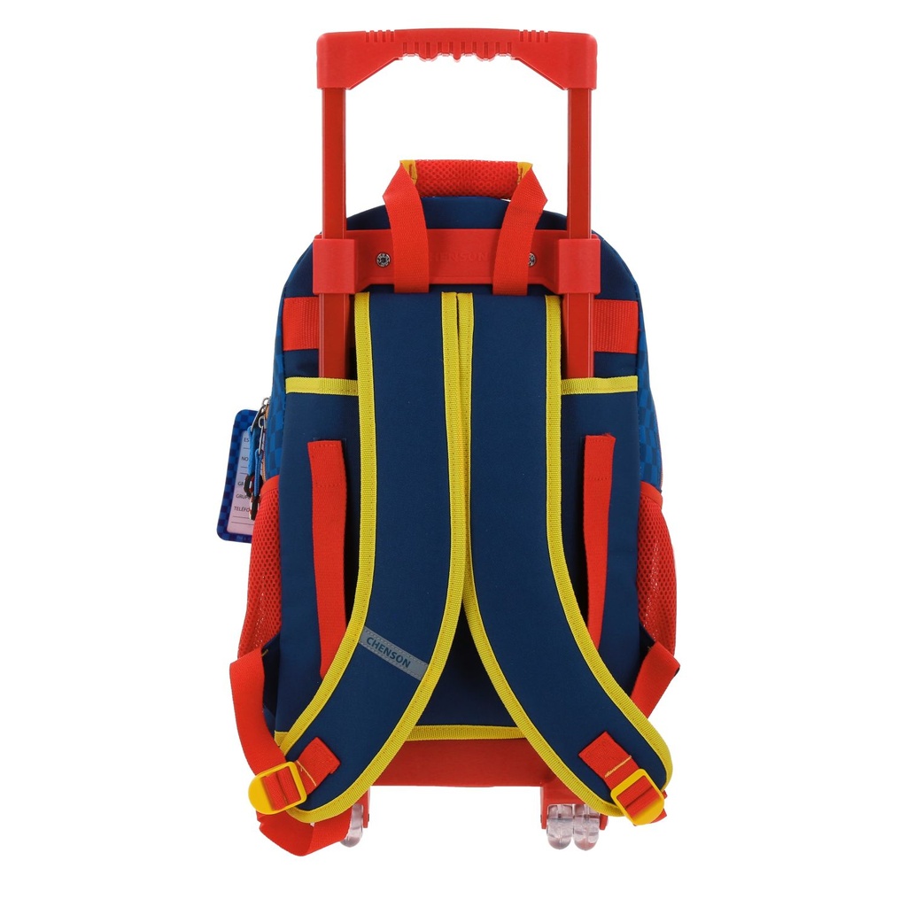 Mochila Con Rodos Grande Azul Mario Bros Gokar