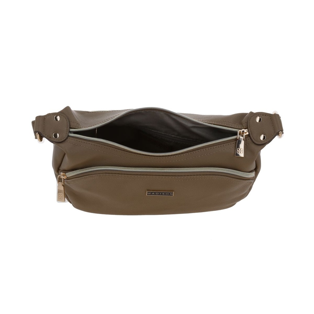Bolso Bandolero Madison Taupe Malana