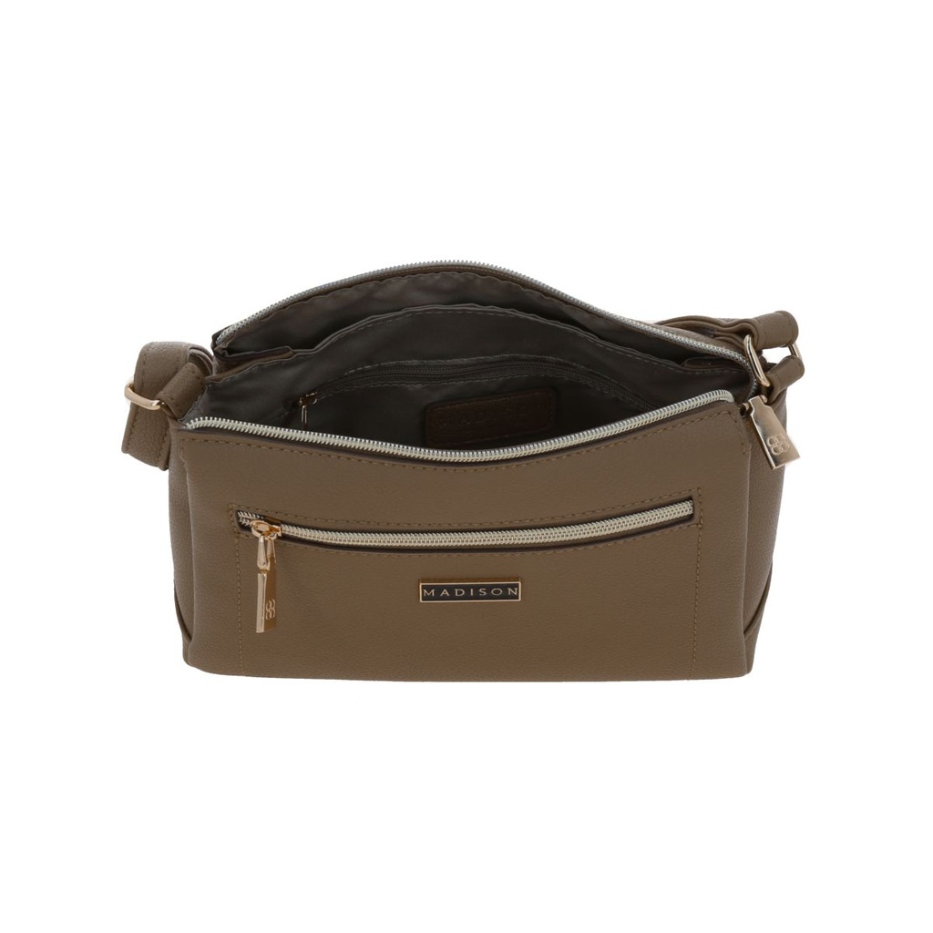 Bolso Bandolero Madison Taupe Abi