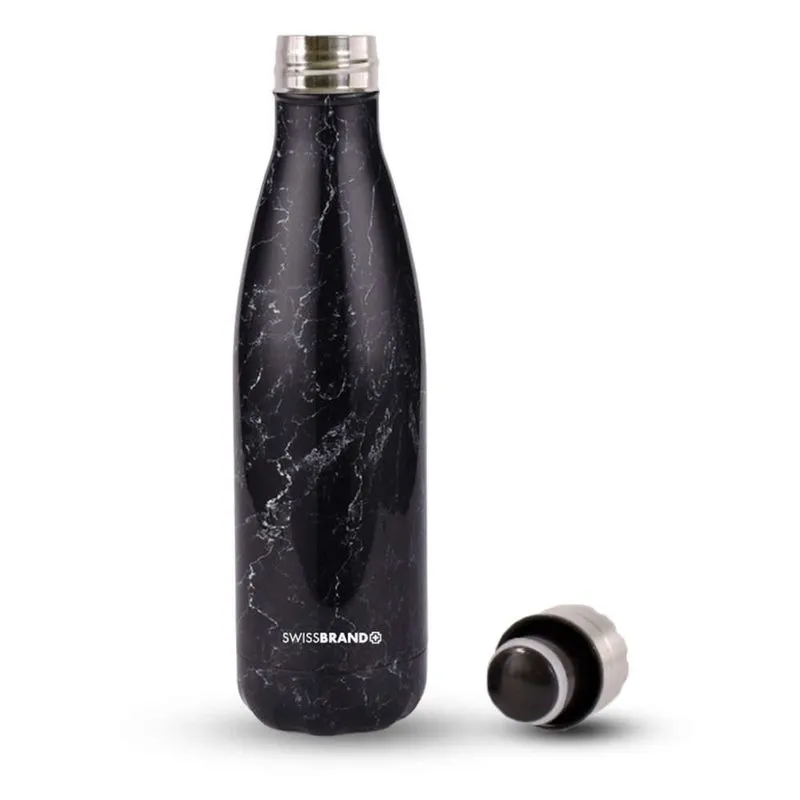 Botella Swissbrand Metálica Fiji Black Marble