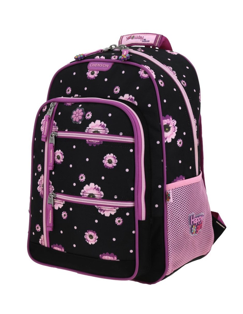 Mochila Chenson Happy Girl Floral Púrpura