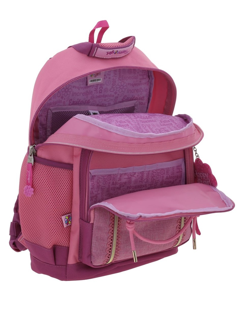 Mochila Rosa Happy Girl Tarlait 