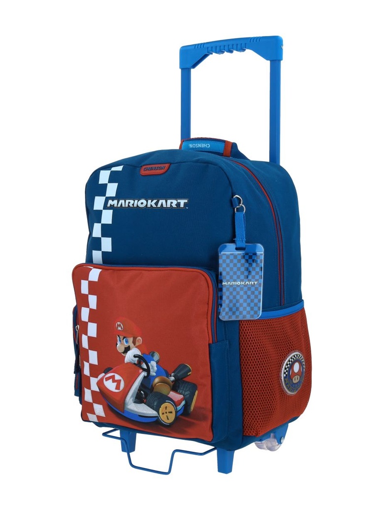 Mochila Con Ruedas Azul Mario Bros Chenson Brife