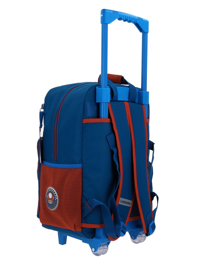 Mochila Con Ruedas Azul Mario Bros Chenson Brife