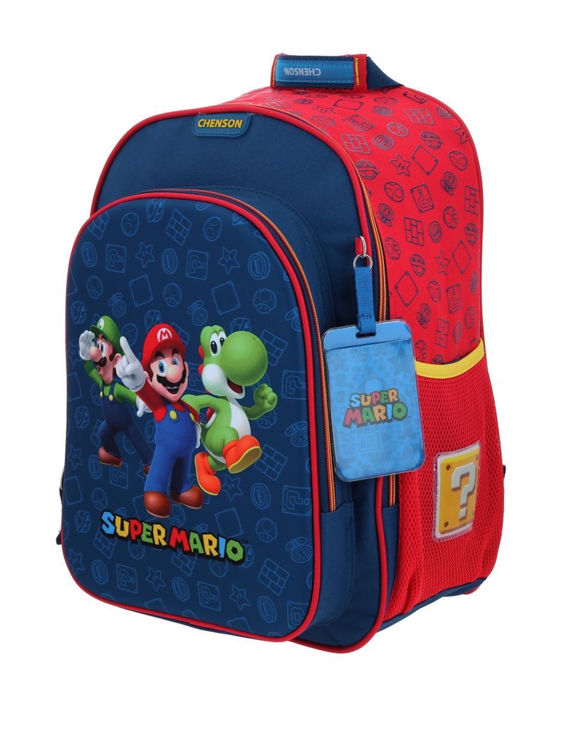 Mochila Azul Mario Bros Chenson Gronshi