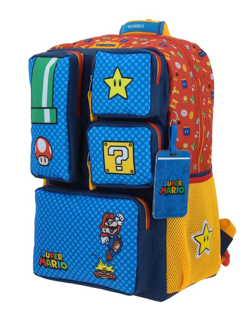 Mochila Azul Mario Bros Chenson Onder