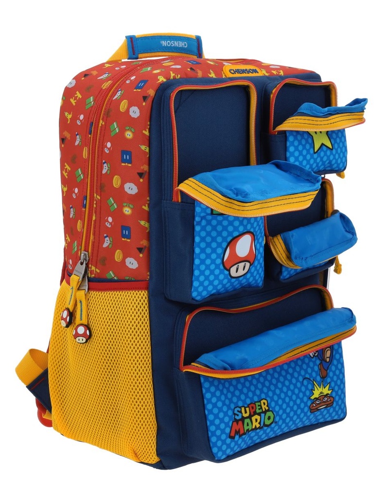 Mochila Azul Mario Bros Chenson Onder