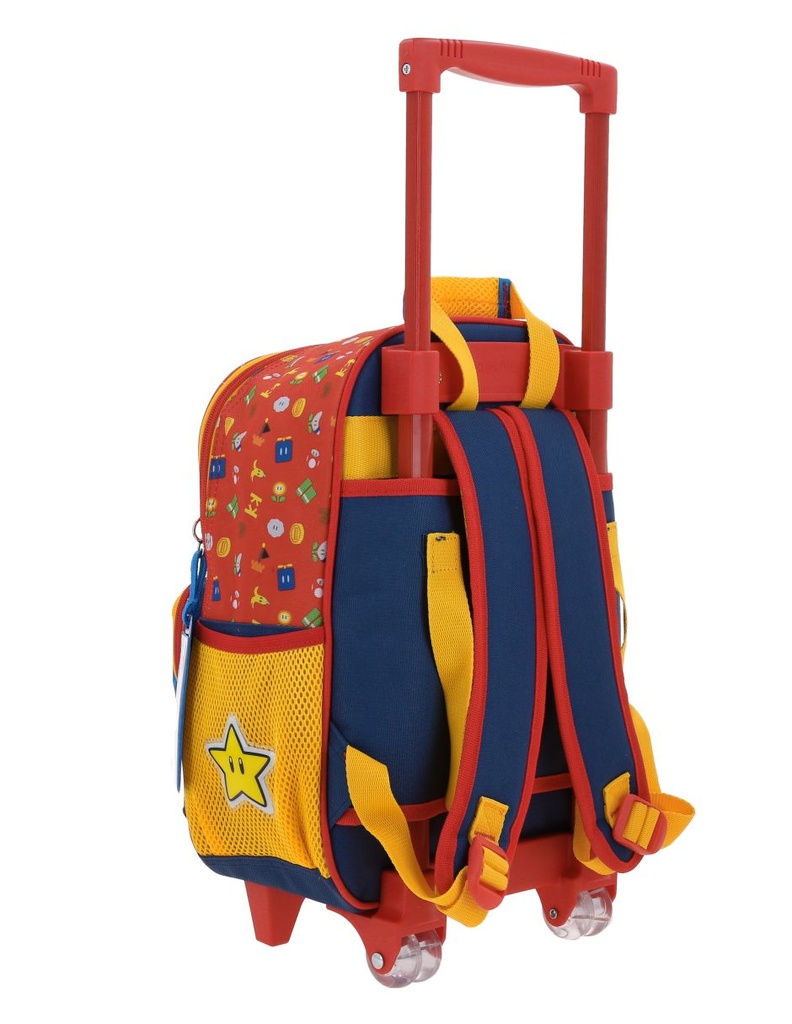 Mochila Con Ruedas Azul Mario Bros Chenson Onder