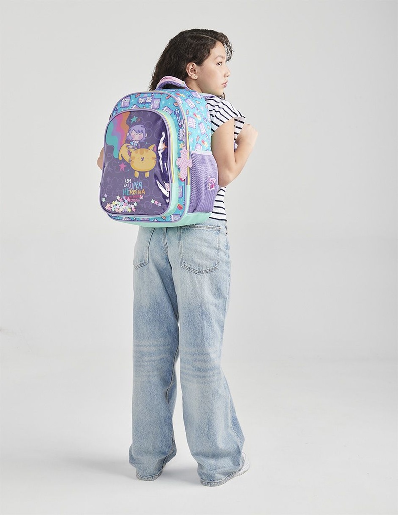 Mochila Turquesa Vania Bachur Happy Girl Josed