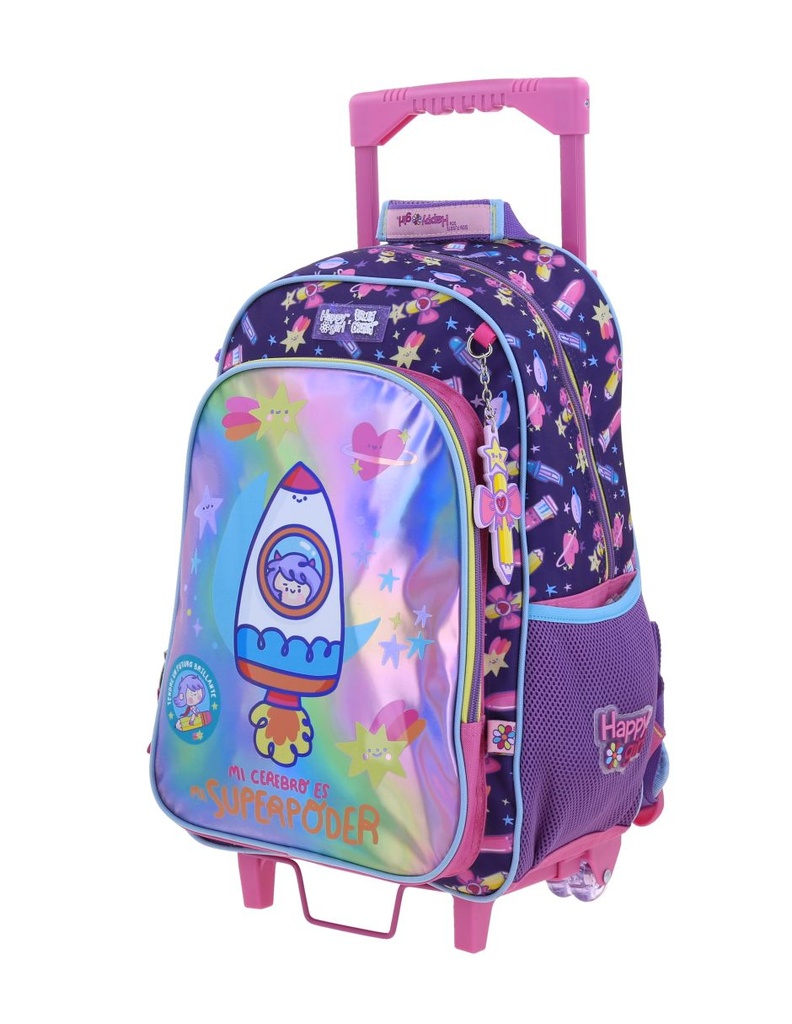 Mochila Con Ruedas Rosa Happy Girl Vania Bachur Pacia