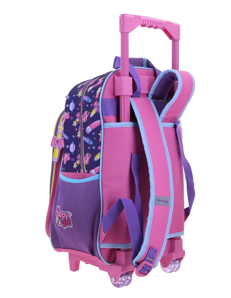 Mochila Con Ruedas Rosa Happy Girl Vania Bachur Pacia