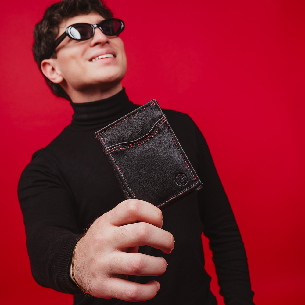 Billetera LB Triple Para Hombre Kabei Negro