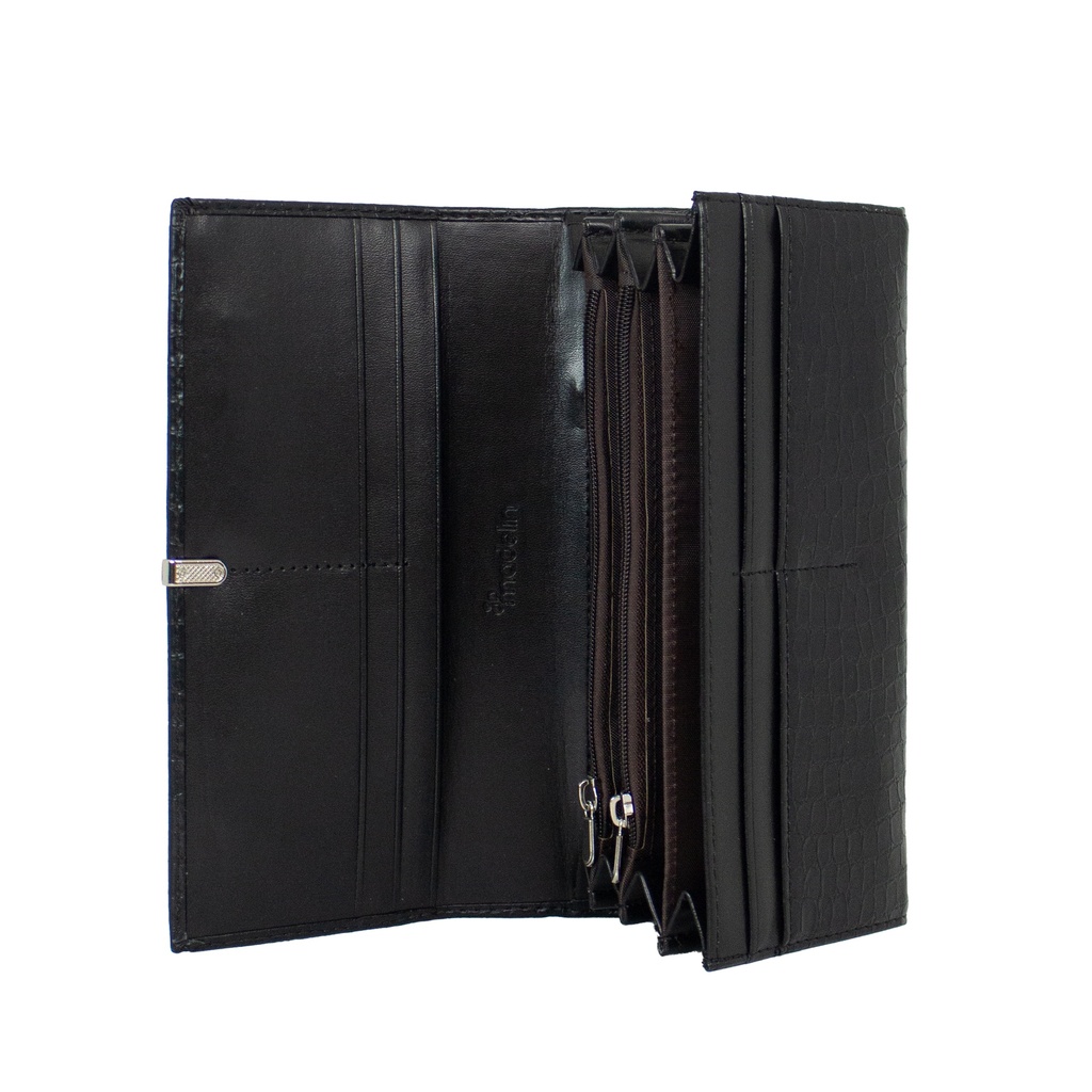 Billetera Madelin Grande Para Mujer Yoss Negro