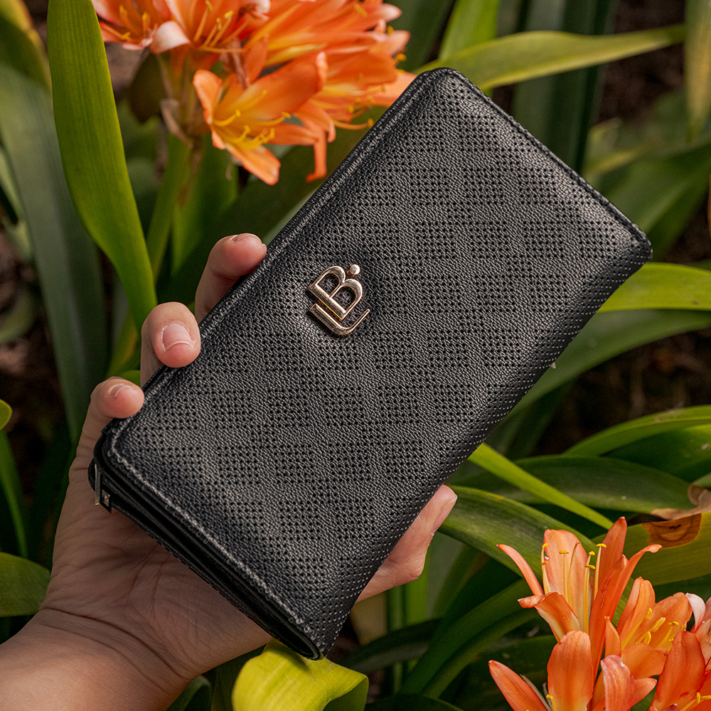 Billetera LB Grande Para Mujer Sahara Negro