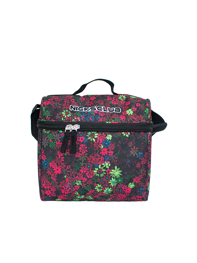 Lonchera Nicks Club Floreada Negra