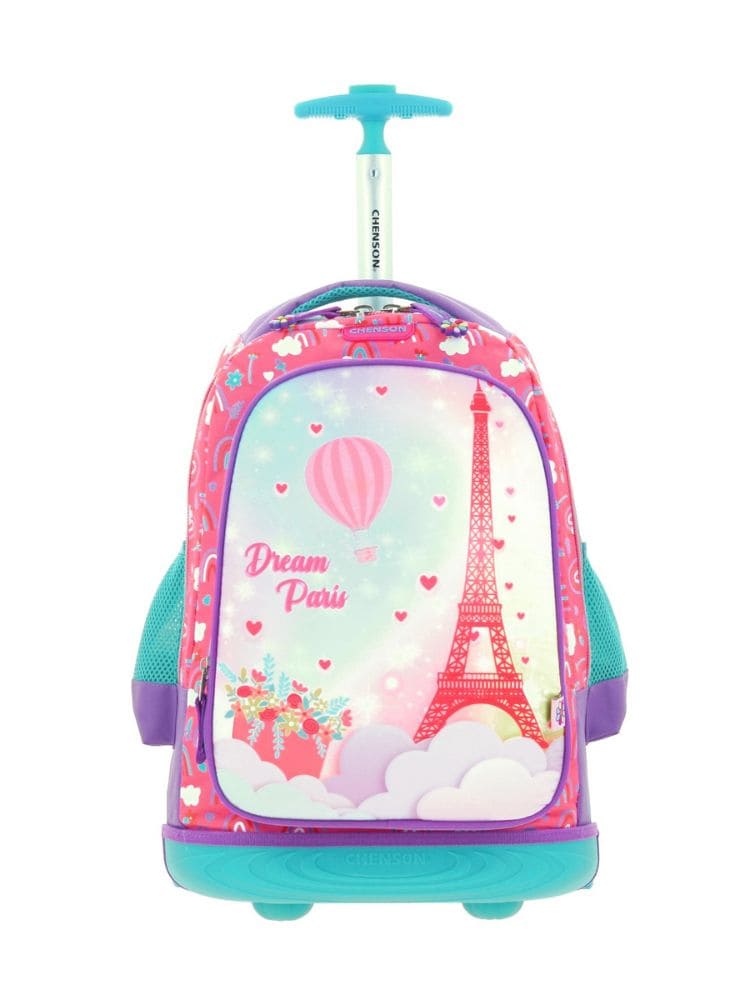 [HG65933-P] Mochila Con Rodos Chenson Happy Girl Paris
