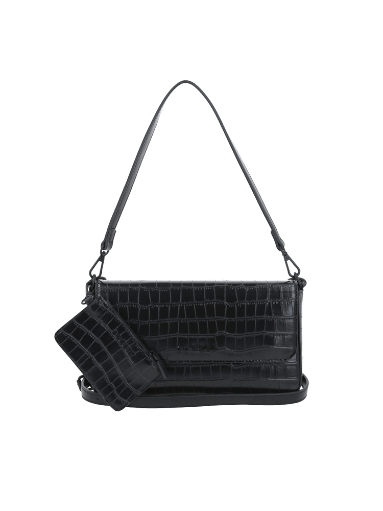 Bolso Baguette Negro Gorett Mor