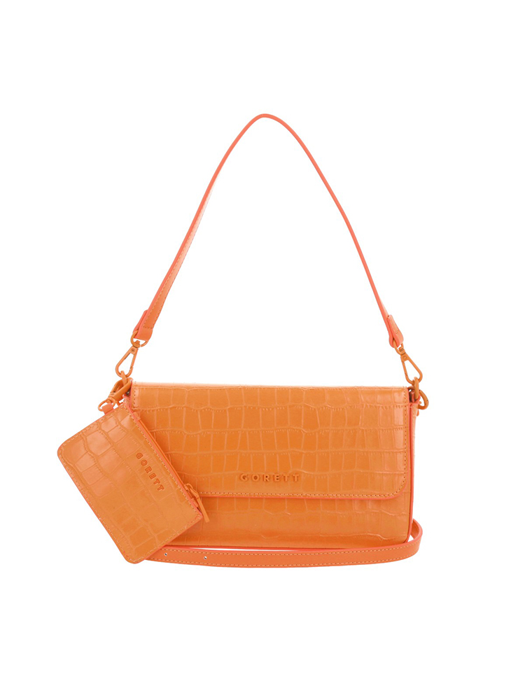 [GS24006-O] Bolso Baguette Naranja Gorett Mor
