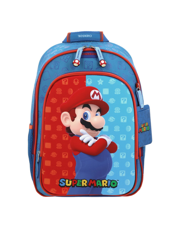 [MB66078-9] Mochila Grande Chenson Mario Bros Azul Dulp