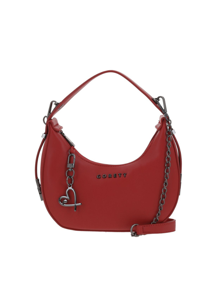 [GF24061-R] 
Bolso Baguette Rojo Gorett Evelyn