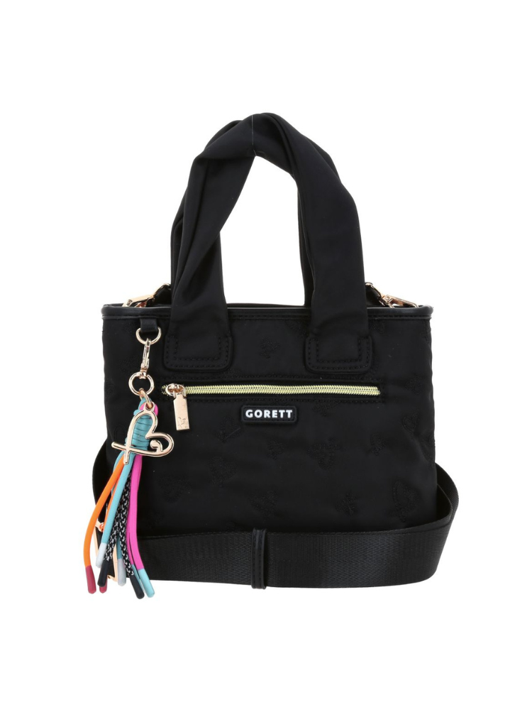[GF24072-3] Bolso Pequeño Satchel Negro Gorett Georgia