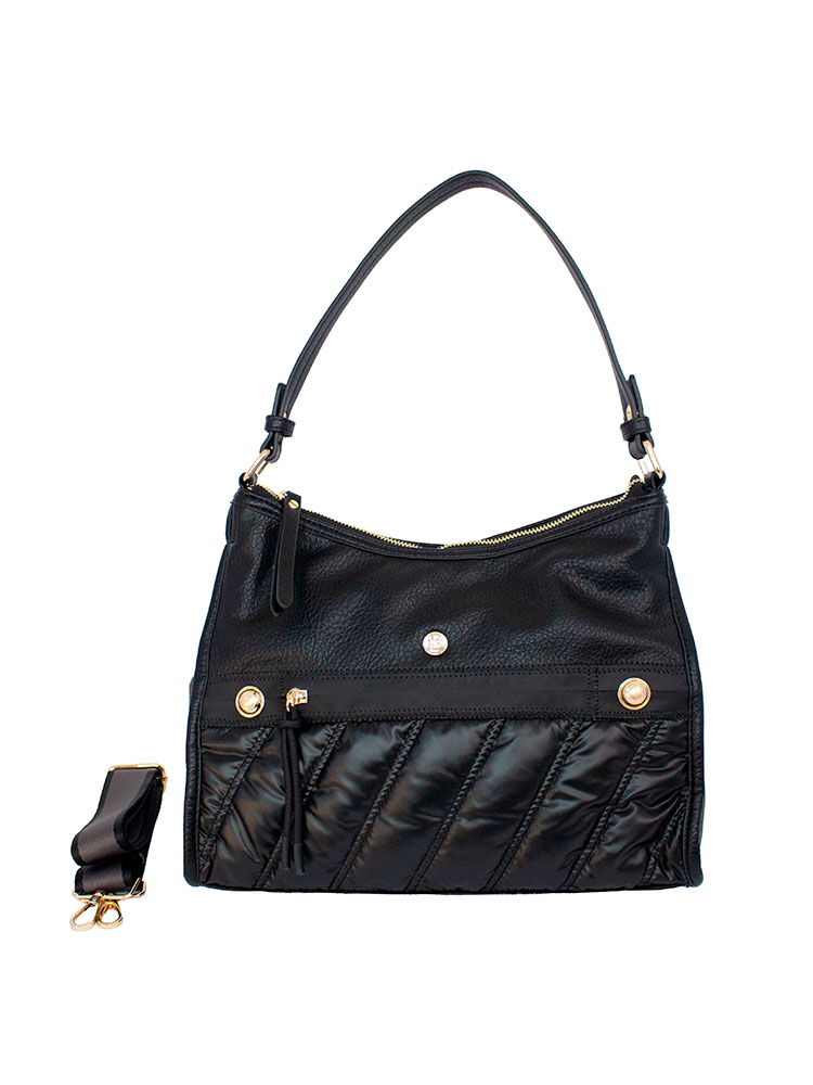 [120291NEG] Bolso LB Tipo Satchel Leda Negro