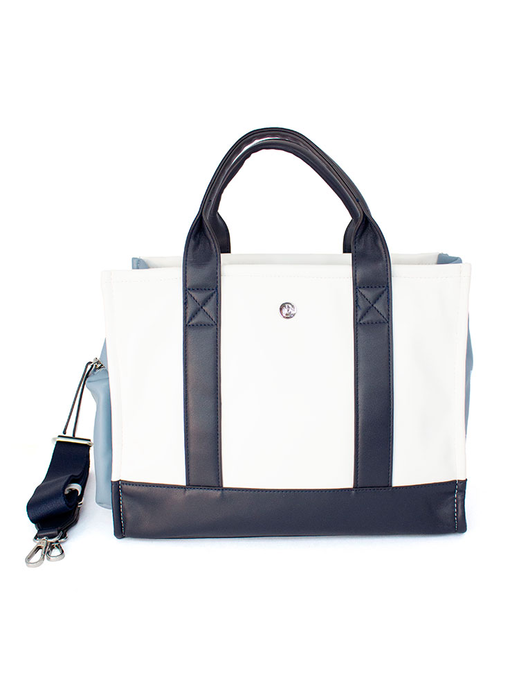 [184334-1BLA] Bolso LB Tipo Satchel Defi Blanco