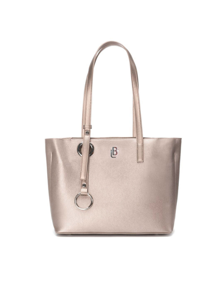 [LB184446PLO] Bolso LB Tipo Satchel Shopper Plomo