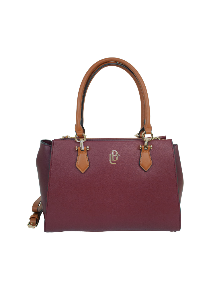 [LB184491BUR]  Bolso LB Tipo Satchel Nay Burdeos