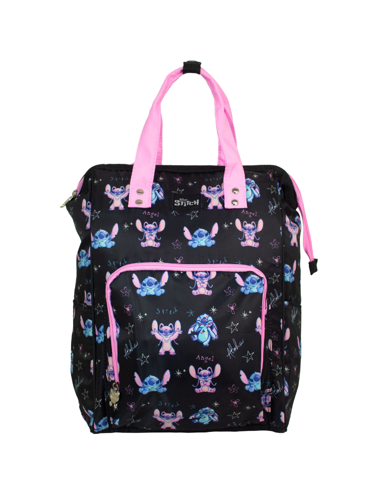 Pañalera Tipo Mochila Disney Stitch Black