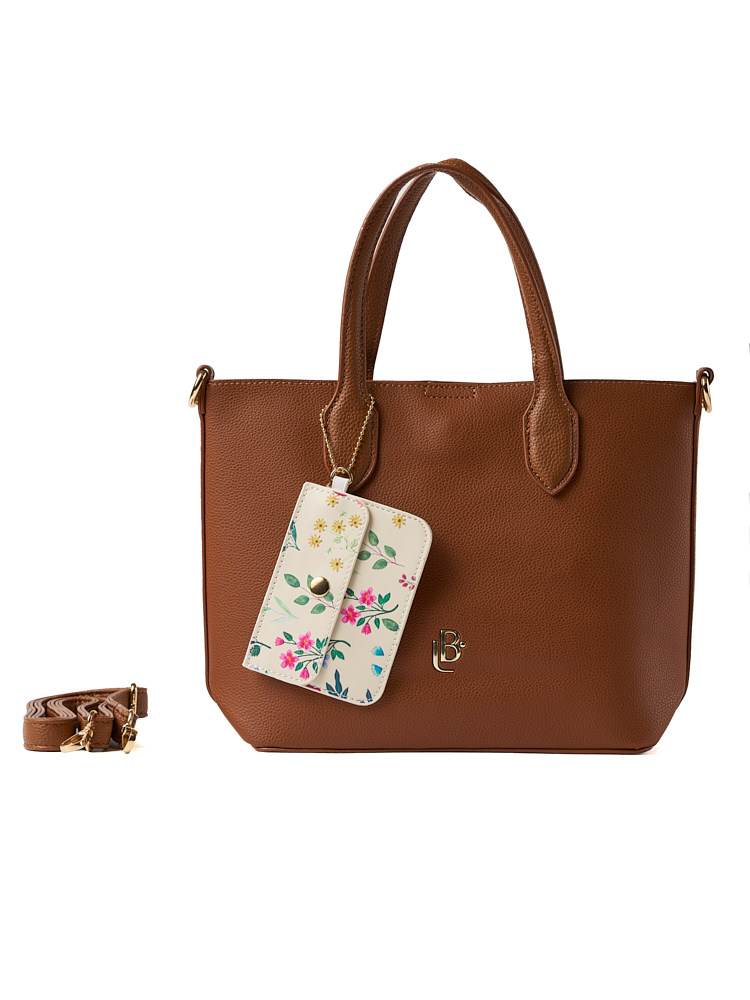 [LB2501CAR] Bolso LB Tipo Tote Dual Café