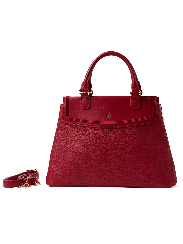 [LB2506BURGUNDY] Bolso LB Tipo Tote Carmín Burdeos