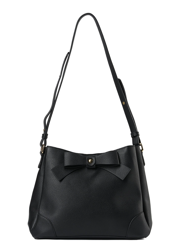 [LB2613-BK] Bolso LB Tipo Bandolero Karl Negro