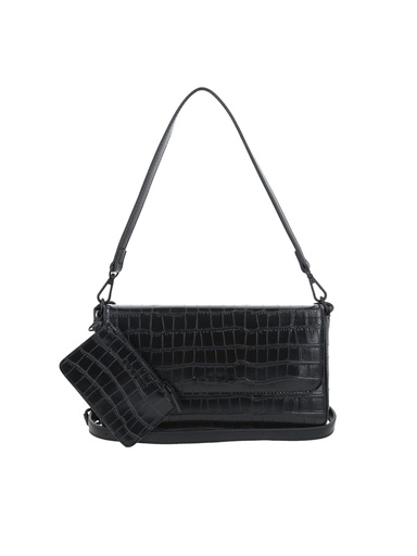Bolso Baguette Negro Gorett Mor
