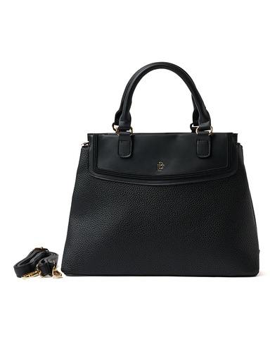 [LB2506NEGRO] Bolso LB Tipo Tote Carmín Negro