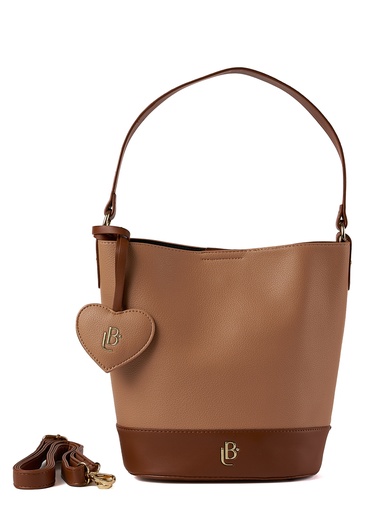 [LB2514CAFE] Bolso LB Tipo Tote Bucket Café