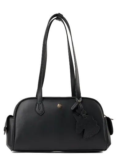 [LB2608-BK] Bolso LB Tipo Bowling Nina Negro